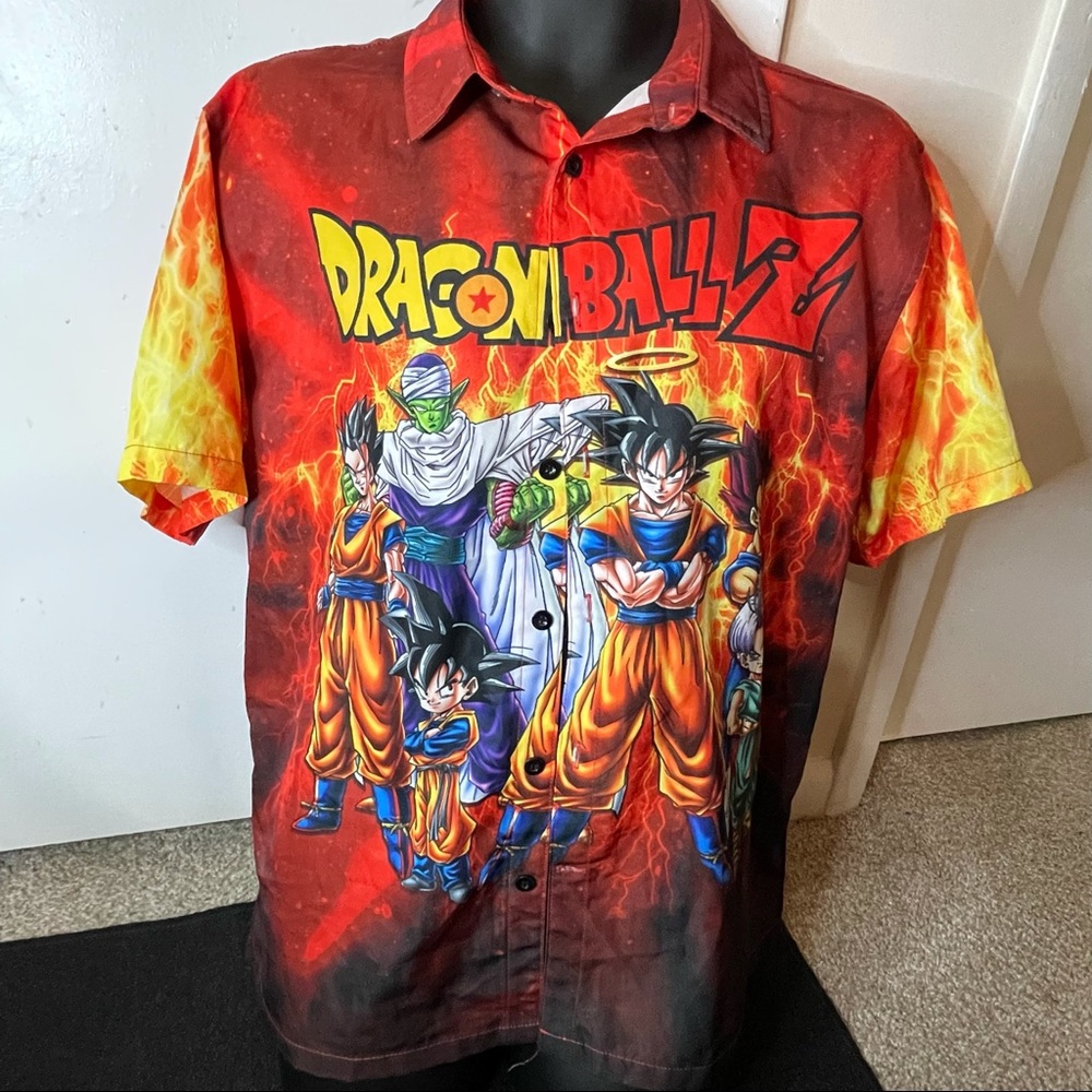 Mens Vintage Graphic Button Up